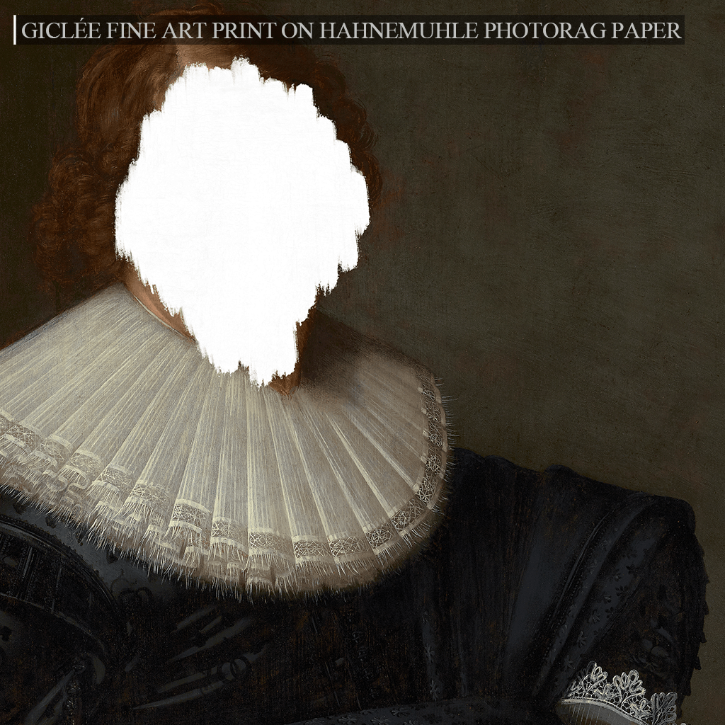 Defaced Portrait of a Man - Fine Art Print on Paper