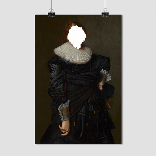 Defaced Portrait of a Man - Fine Art Print on Paper