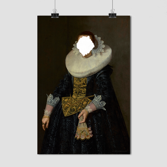 Defaced Portrait of a Woman - Fine Art Print on Paper
