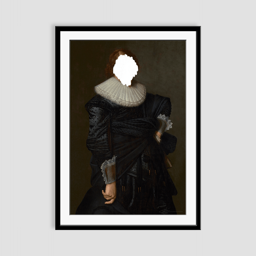 Defaced Portrait of a Man - Fine Art Print on Paper