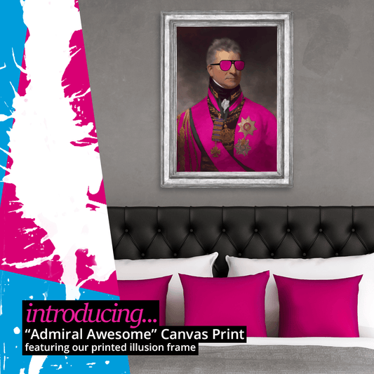 Introducing Admiral Awesome - Large Canvas Print