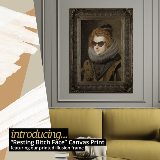 Introducing Resting Bitch Face - Large Wall Art from Prince and Rebel
