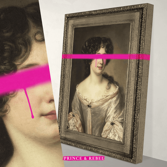 The Defaced Duchess - Large pink wall art