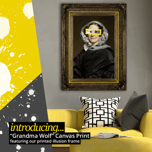 Introducing - Grandma Wolf - Modern Hand Stretched Canvas Art