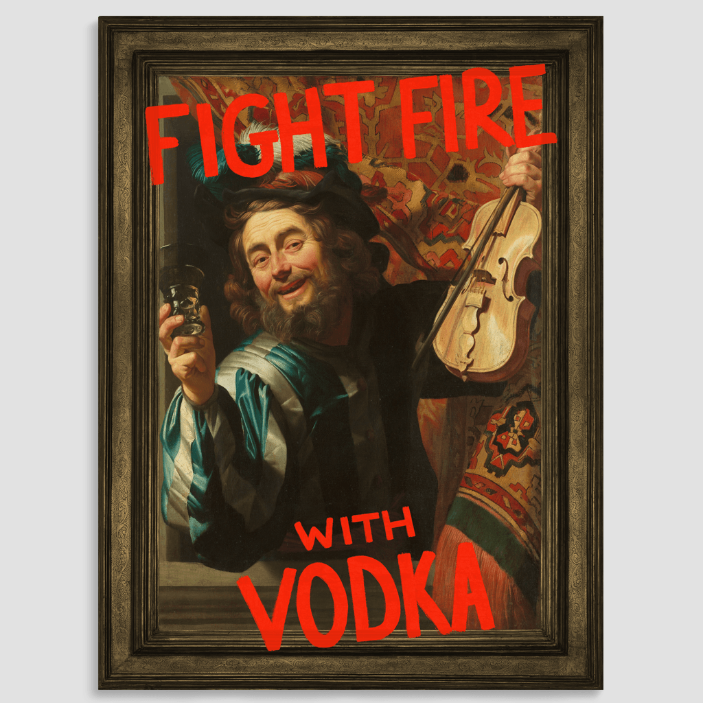 Fight Fire with Vodka Canvas Print