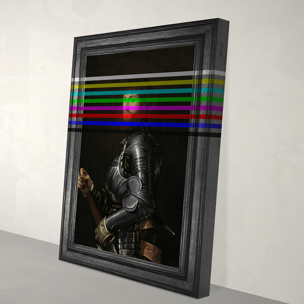 Bars & Throne Abstract Canvas Print - Illusion Frame