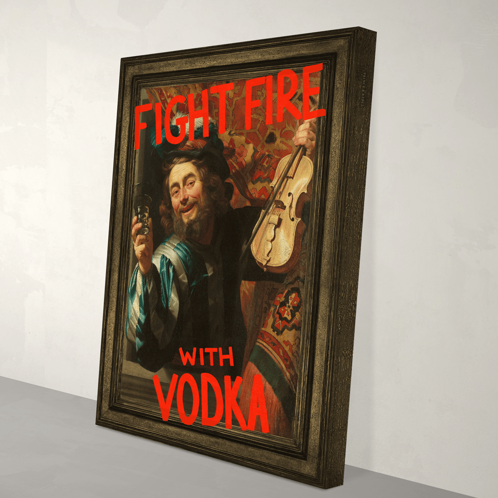Fight Fire with Vodka Canvas Print