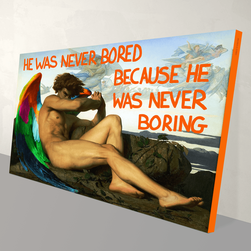 He Was Never Bored Canvas Print