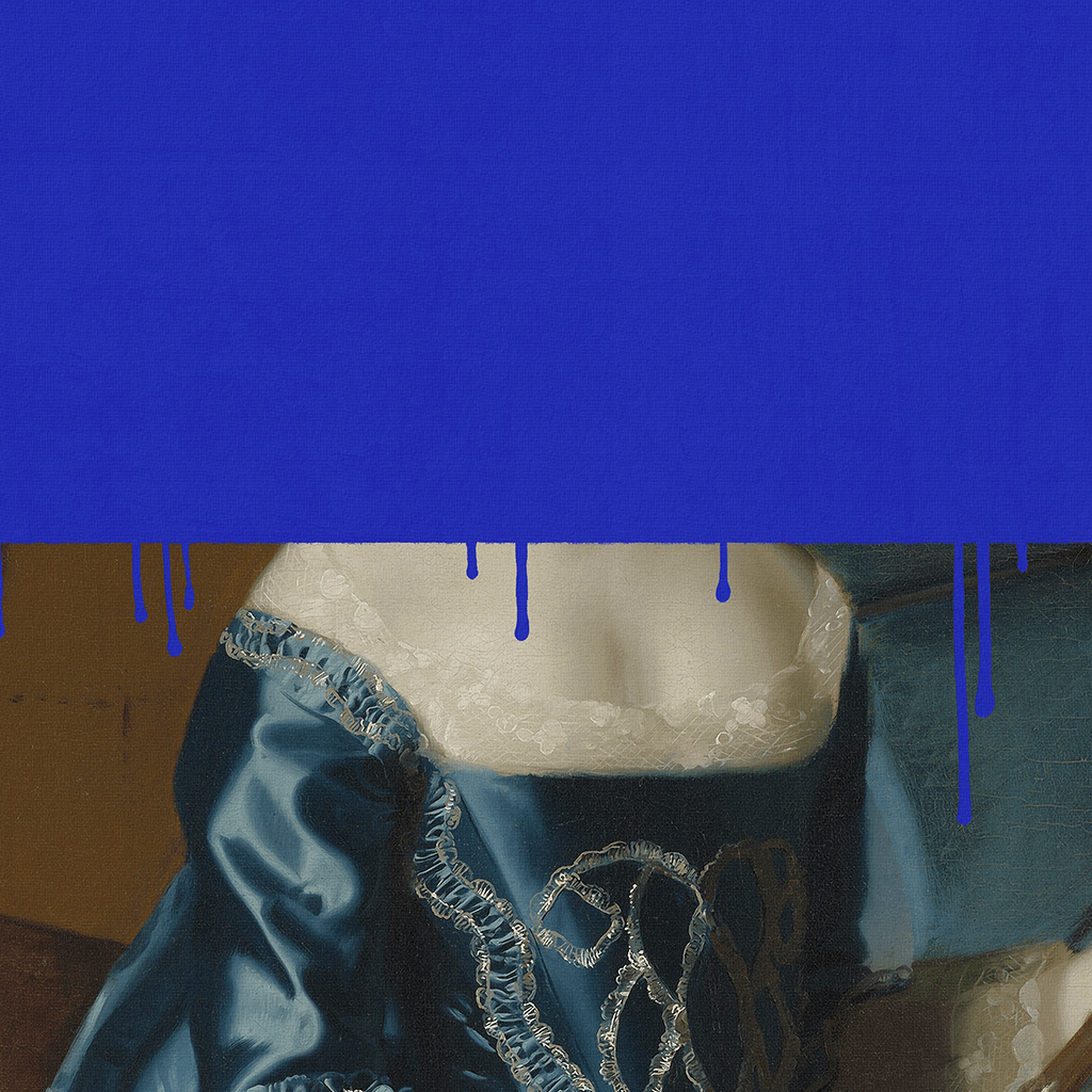 The Lady in Blue Canvas Print