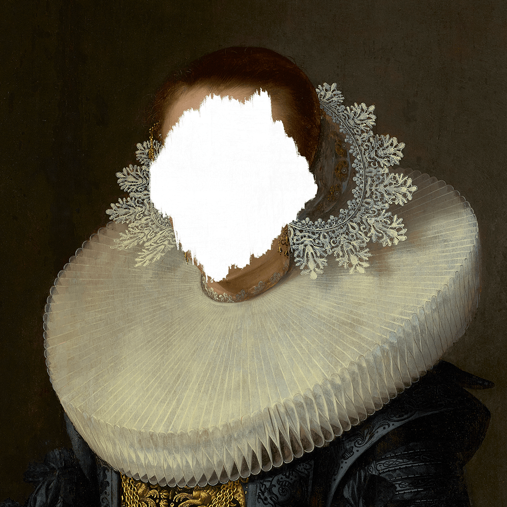 Defaced Portrait of a Woman - Canvas Print