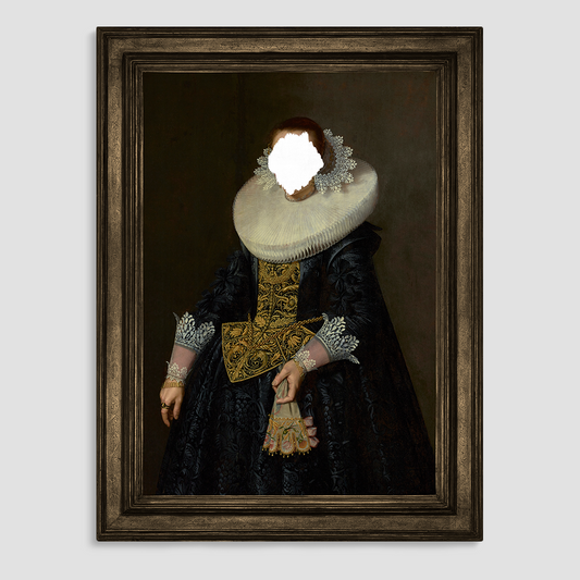 Defaced Portrait of a Woman - Canvas Print