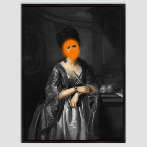 Orange Spray Paint Art Prints - Quirky + Unusual - The Debbie Downer