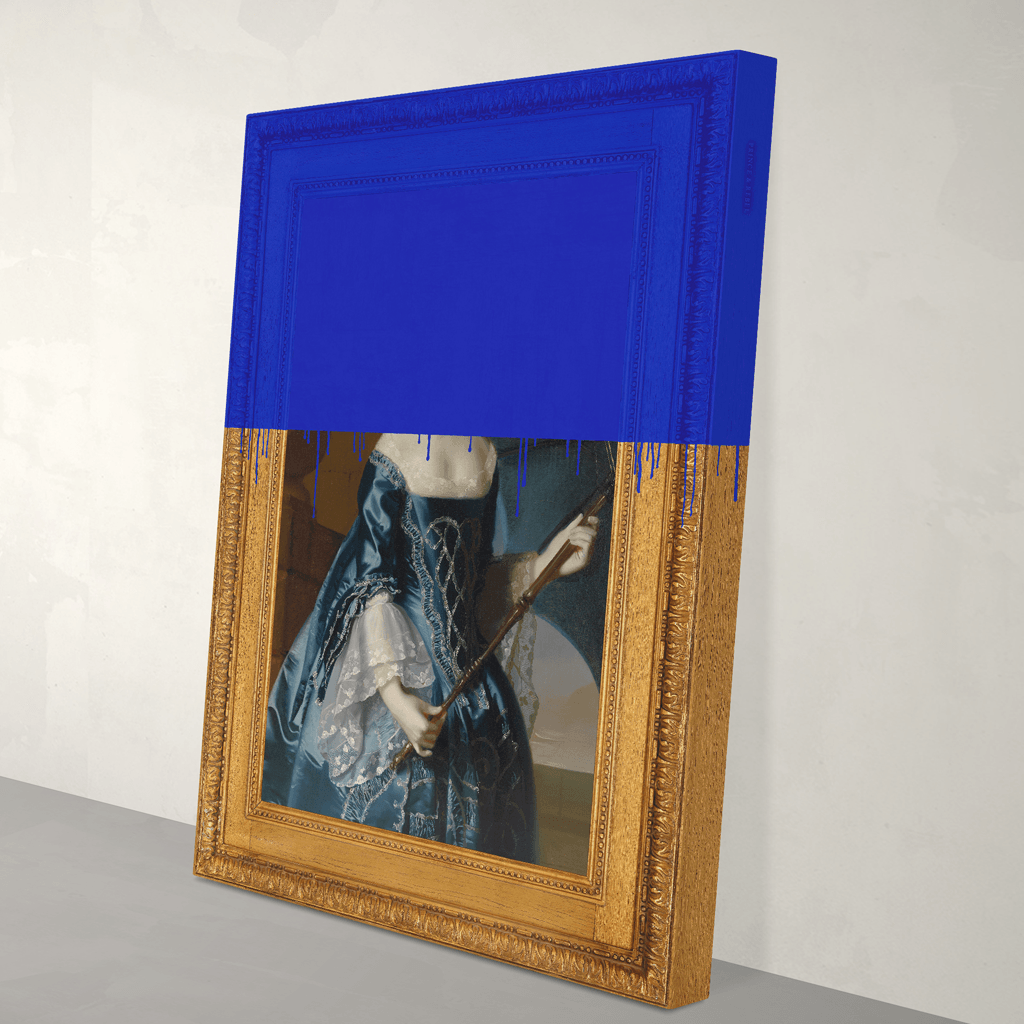 The Lady in Blue Canvas Print
