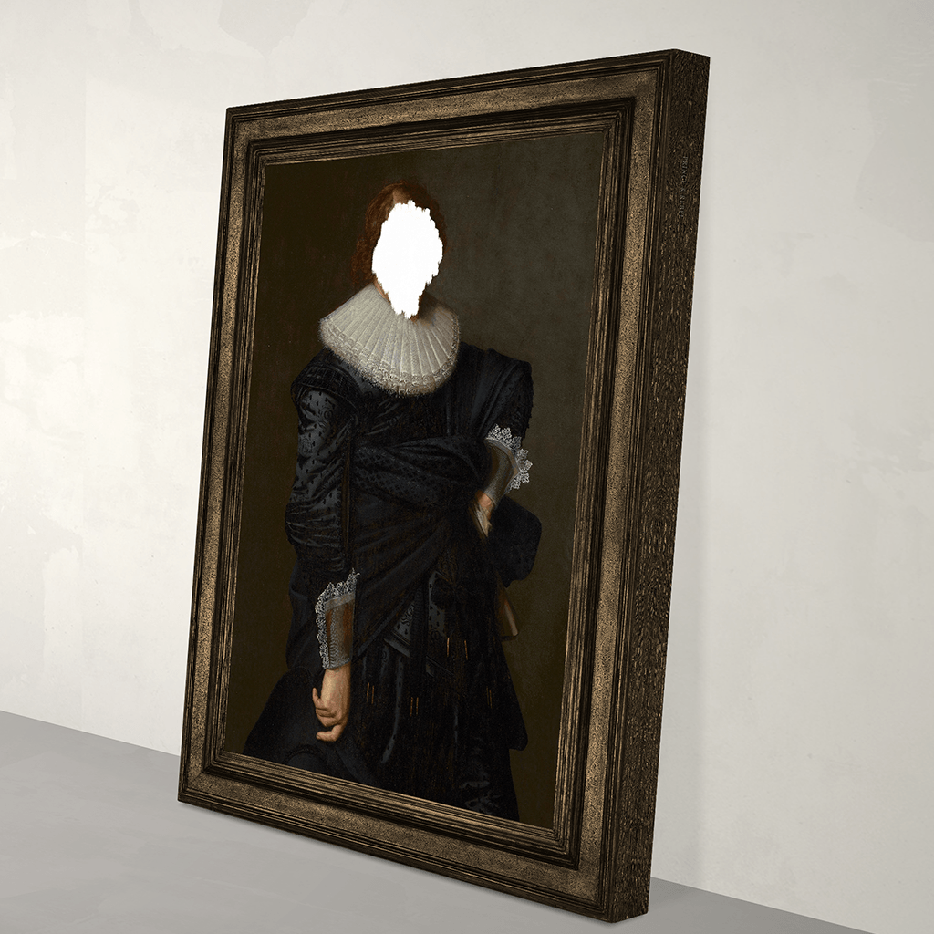 Defaced Portrait of a Man - Canvas Print